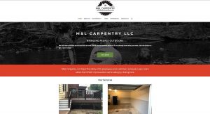 M&L Carpentry Homepage Example