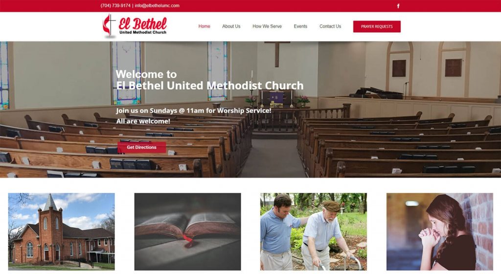 El Bethel UMC Homepage Example